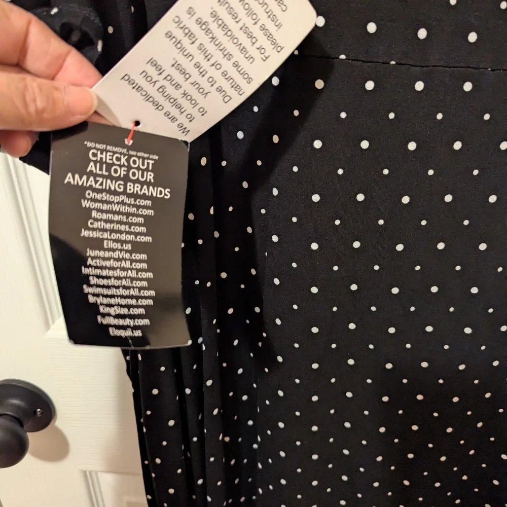 Jessica London Women's Polka Dot Maxi Dress Plus Size 24W (NWT) - Picture 5 of 9